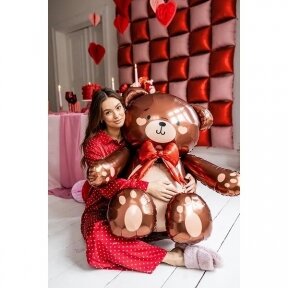 Balionas Meškinas, Teddy bear, pučiamas tik oru, 59cm x 88cm