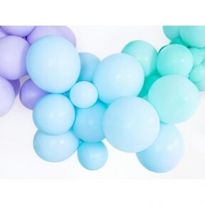 Balionas Strong Partydeco, pastelinė lengvai žydra (baby blue) spalva, 30 cm