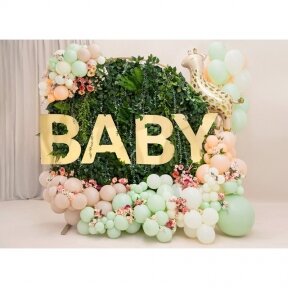 Balionas Strong Partydeco, pastelinė šviesiai kreminė (pastel light cream) spalva, 30 cm
