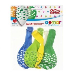 Balionas tema dinozaurai, 30 cm, 5 vnt. pakuotė