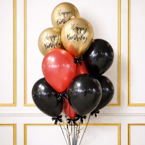 Balionų puokštė Happy Birthday & Extravagant by ORASORE
