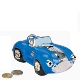 Keraminė taupyklė „Sportinis automobilis“, mėlyna, 20 × 12 × 9 cm