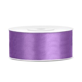Satino juosta 25mm x 25m, levandų (lavender) spalva