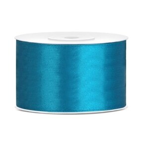 Satino juosta 38mm x 25m, turkio (turquise) spalva