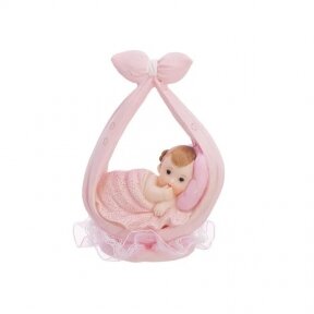 Suvenyras "Vaikutis skaroje", šviesiai rožinės spalvos, aukštis 11cm